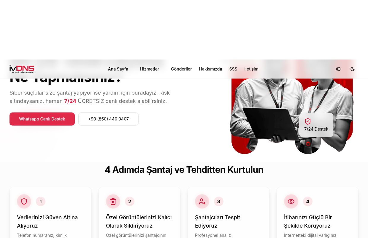 ivDNS Siber Güvenlik ve İtibar Koruma Hizmetleri