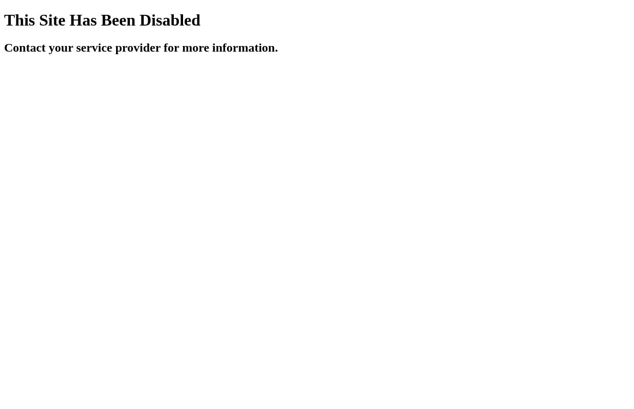 Site Disabled