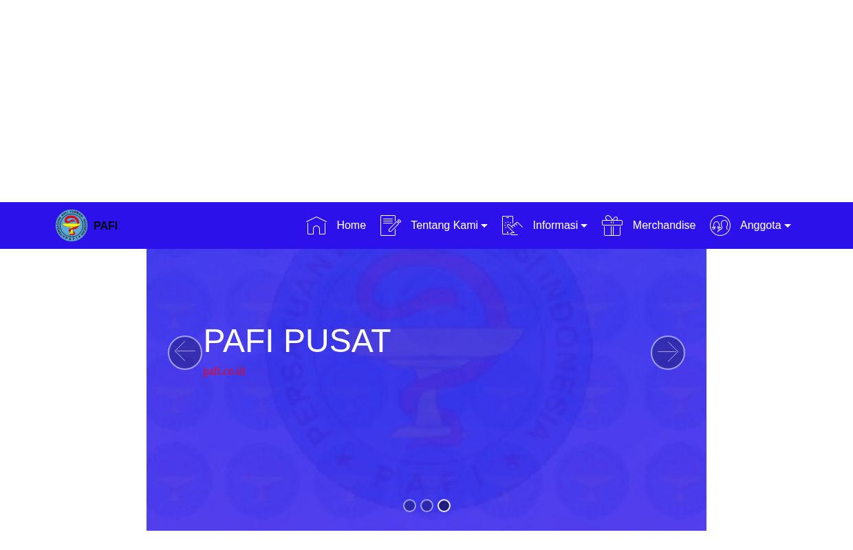 WEBSITE PAFI PUSAT, Pengurus Cabang Persatuan Ahli Farmasi Indonesia Kabupaten Pacitan