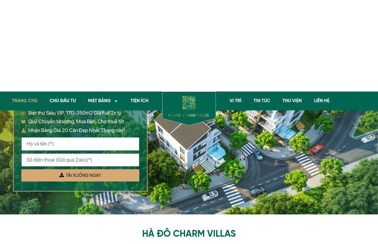 Hà Đô Charm Villas - Website Chính Thức Chủ Đầu Tư