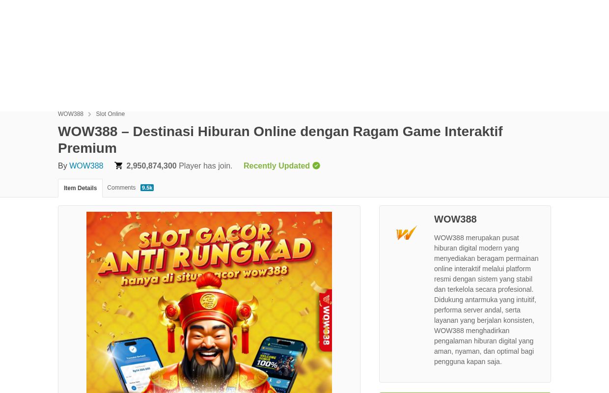 WOW388 – Destinasi Hiburan Online dengan Ragam Game Interaktif Premium
