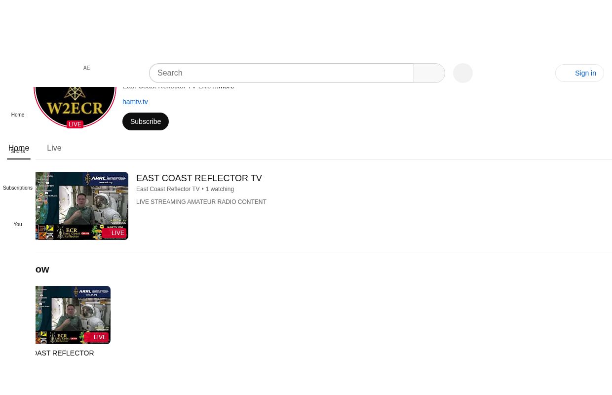 East Coast Reflector TV - YouTube