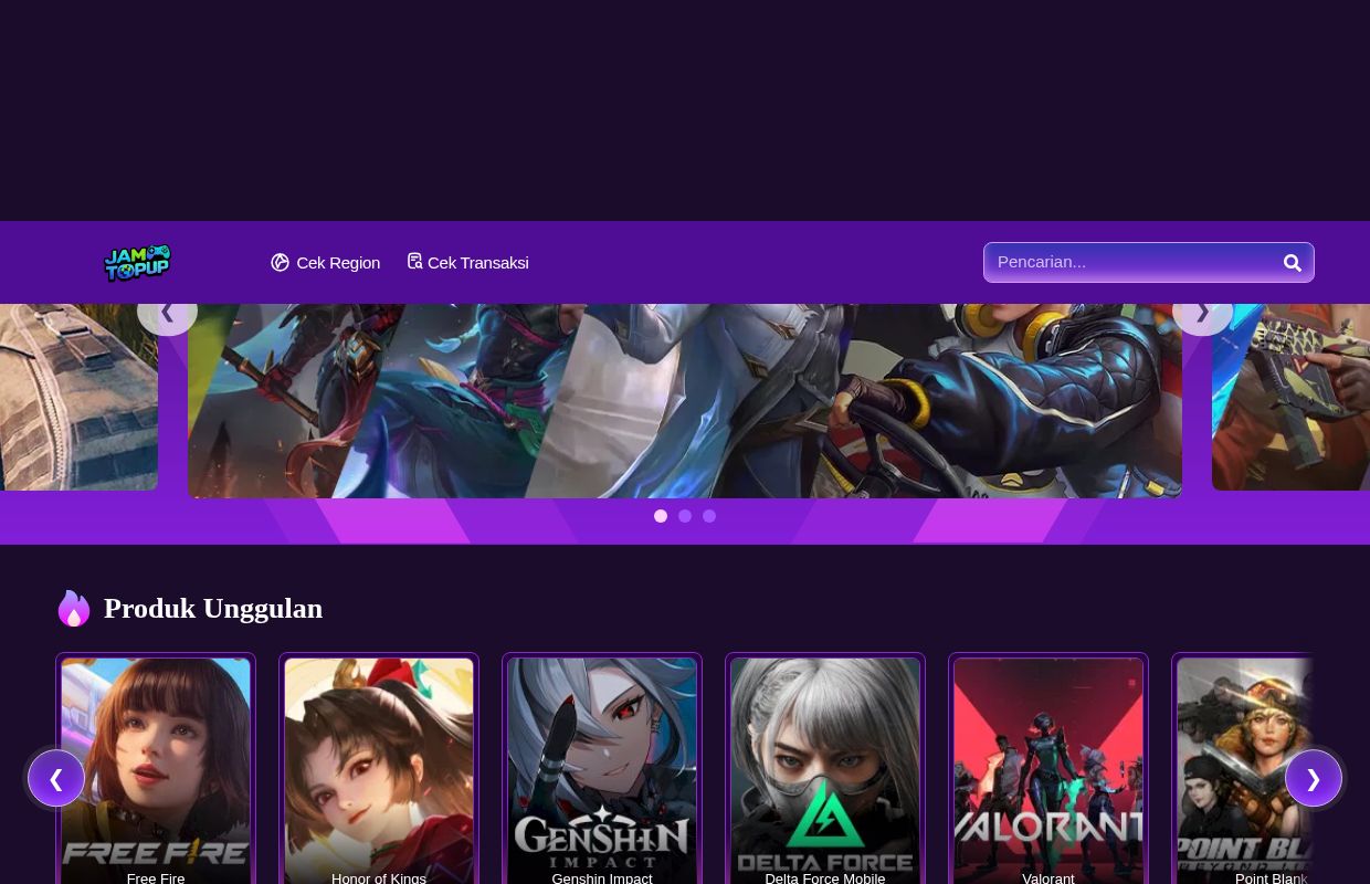 JAMTOPUP | Top Up Game Termurah Resmi & Terpercaya