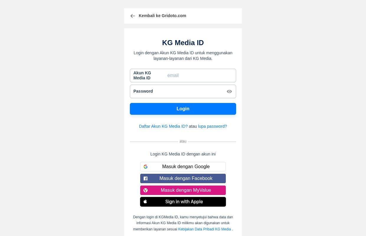 Login - KG Media ID