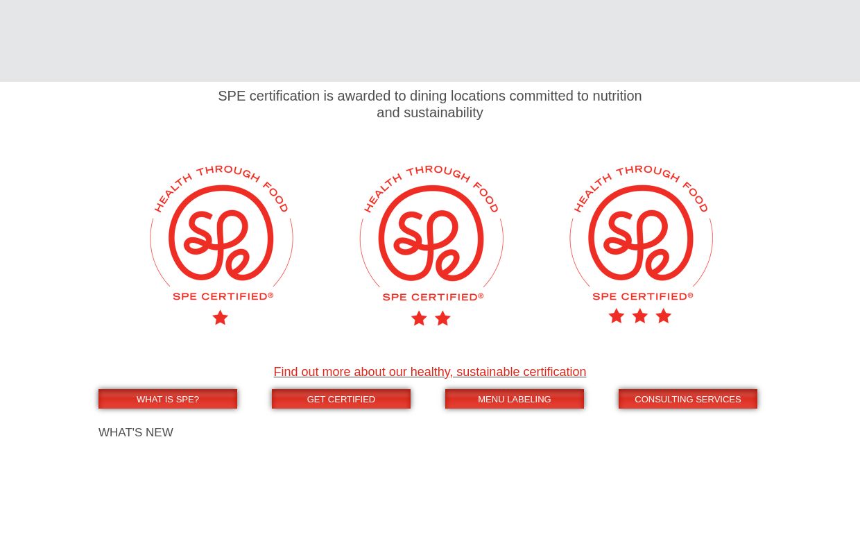 SPE Certified | Health Through Food | Foodservice Consulting