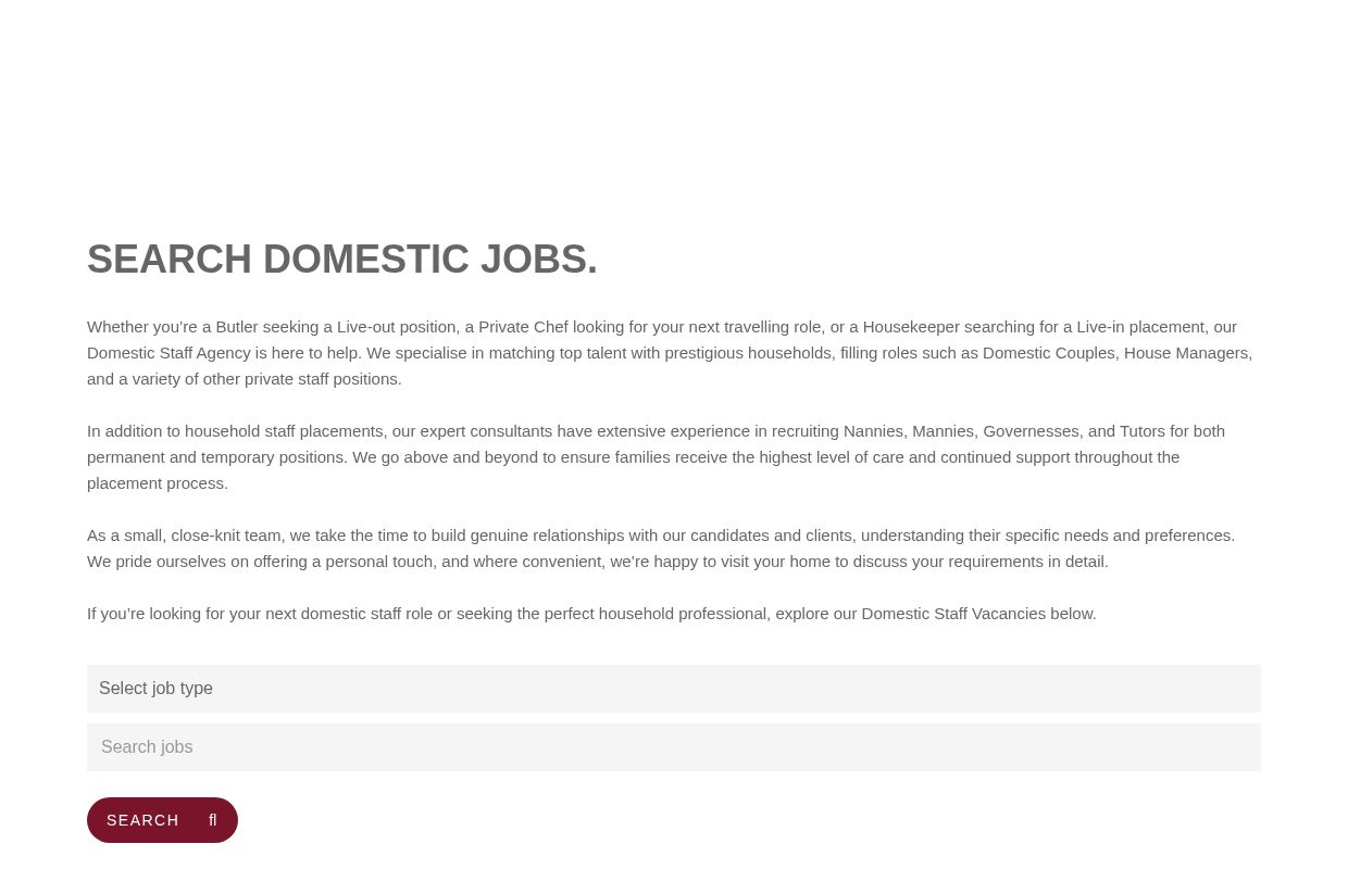 Domestic Staff Agency - Exclusive Household Staff