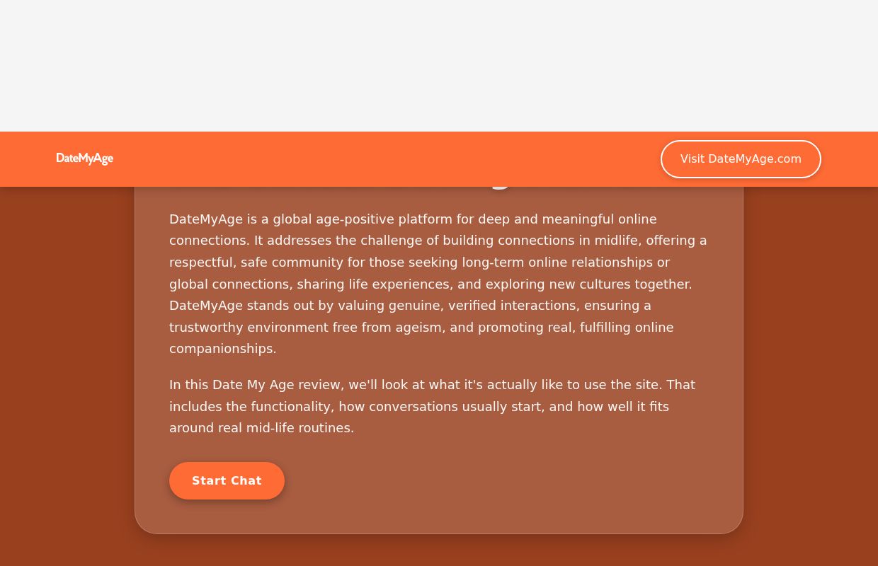 DateMyAge Review: Inside the Virtual Dating Platform