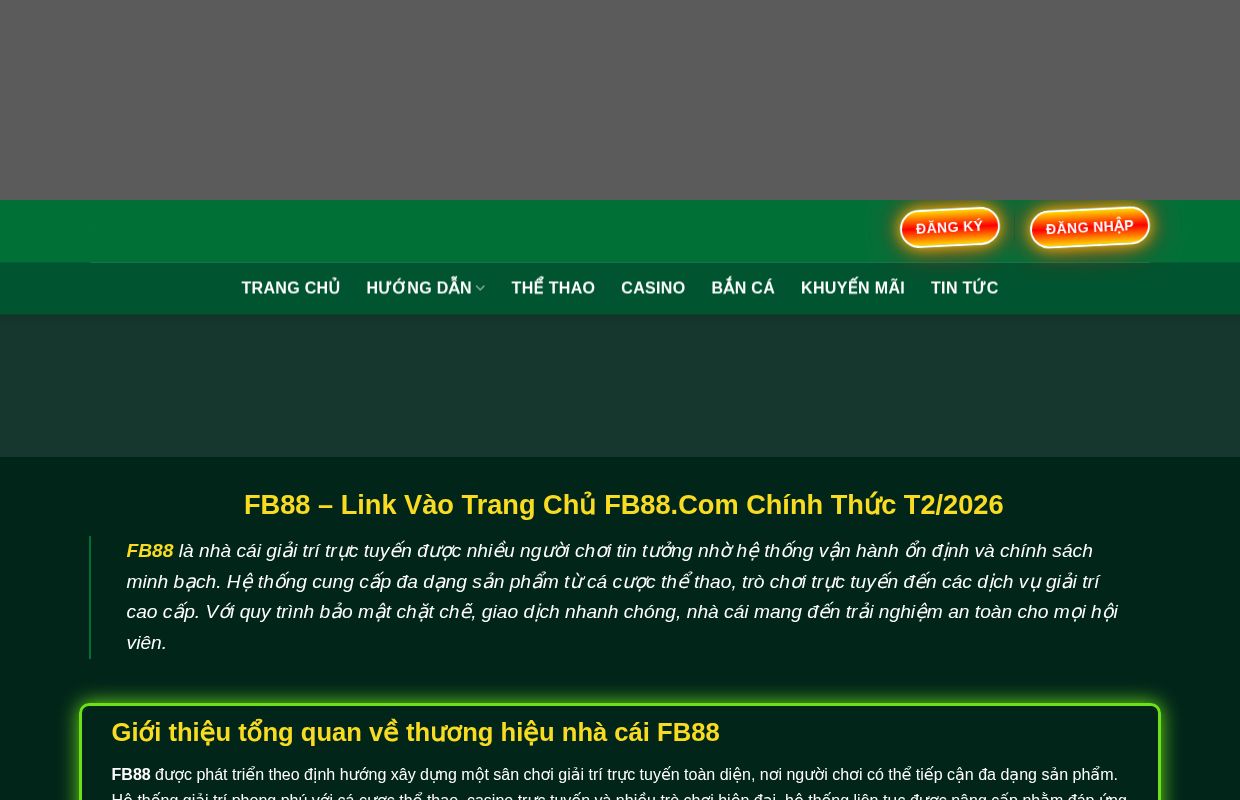 FB88 ⭐️ Link Vào Trang Chủ FB88.Com Chính Thức T2/2026