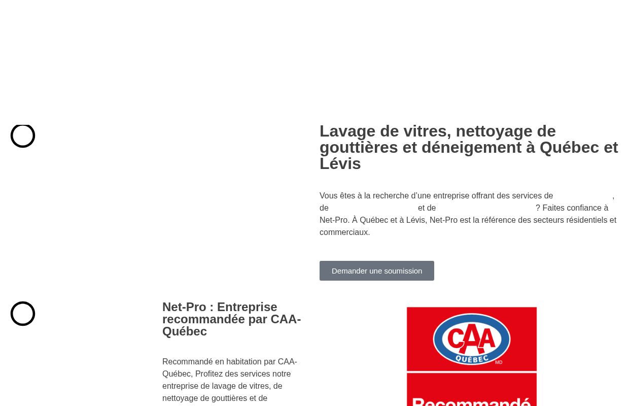 Des vitres éclatantes et des gouttières propres à Québec et Lévis | Services Net-Pro