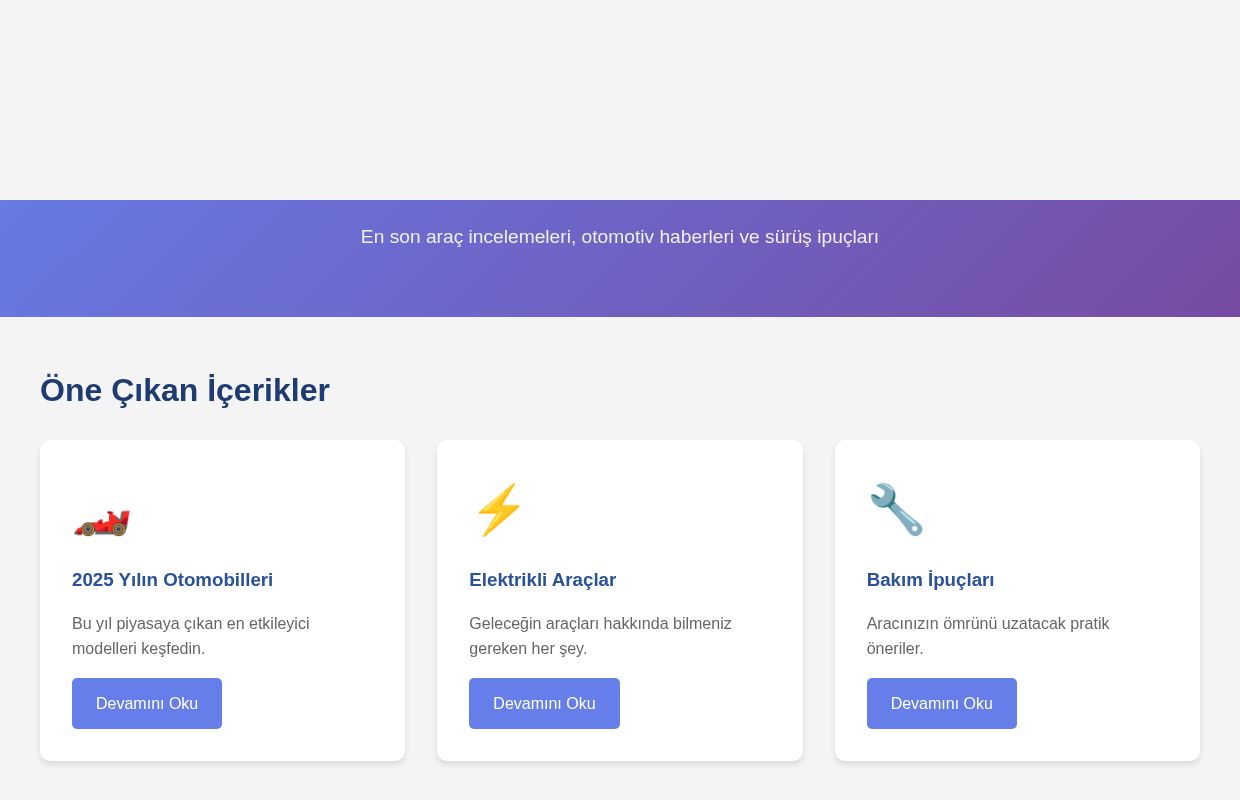 Atasayar Oto - Otomotiv Dünyası