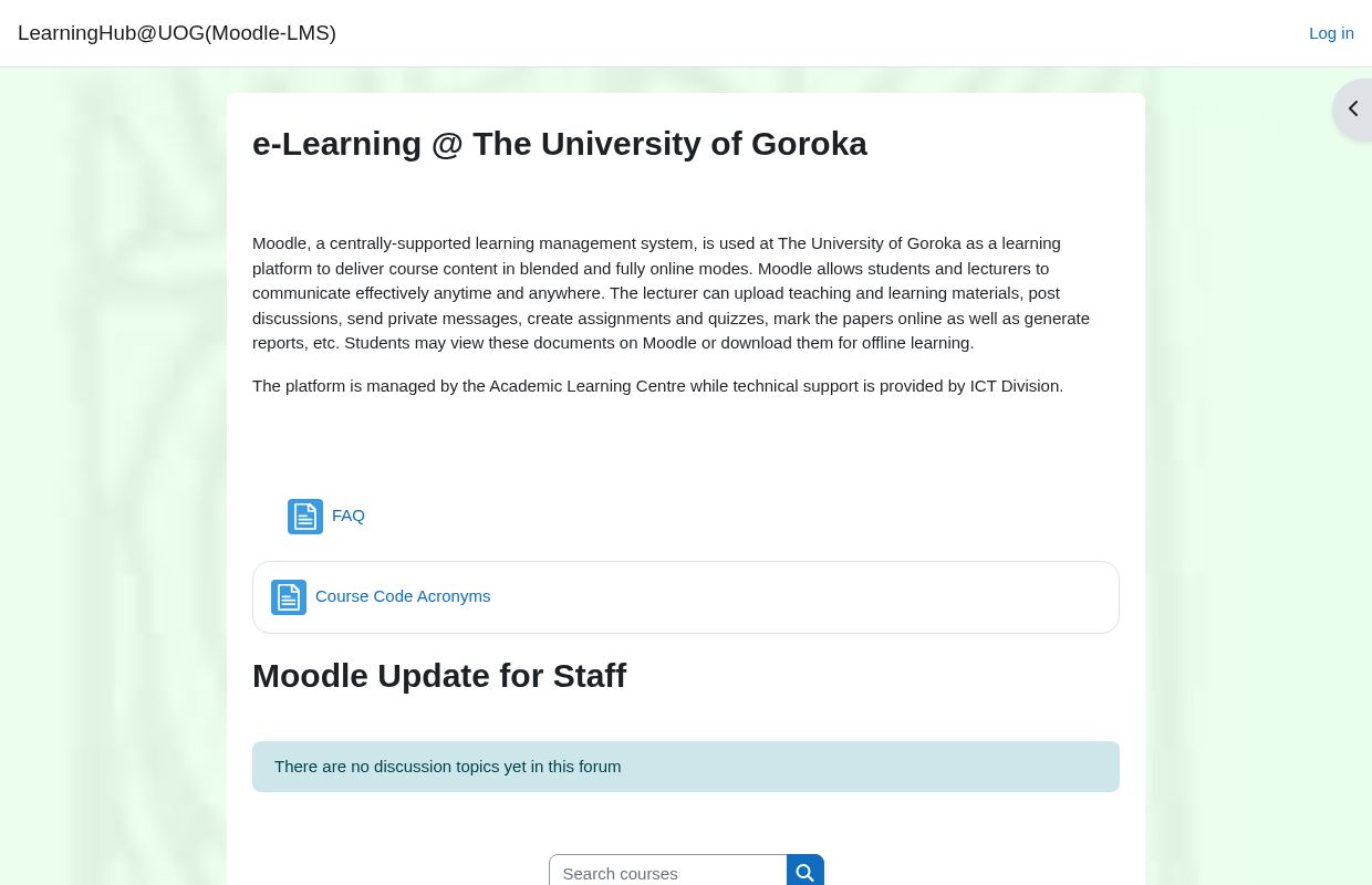Home | LearningHub@UOG(Moodle-LMS)