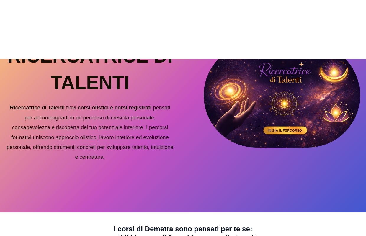 RICERCATRICE DI TALENTI| Ricercatrice di Talenti