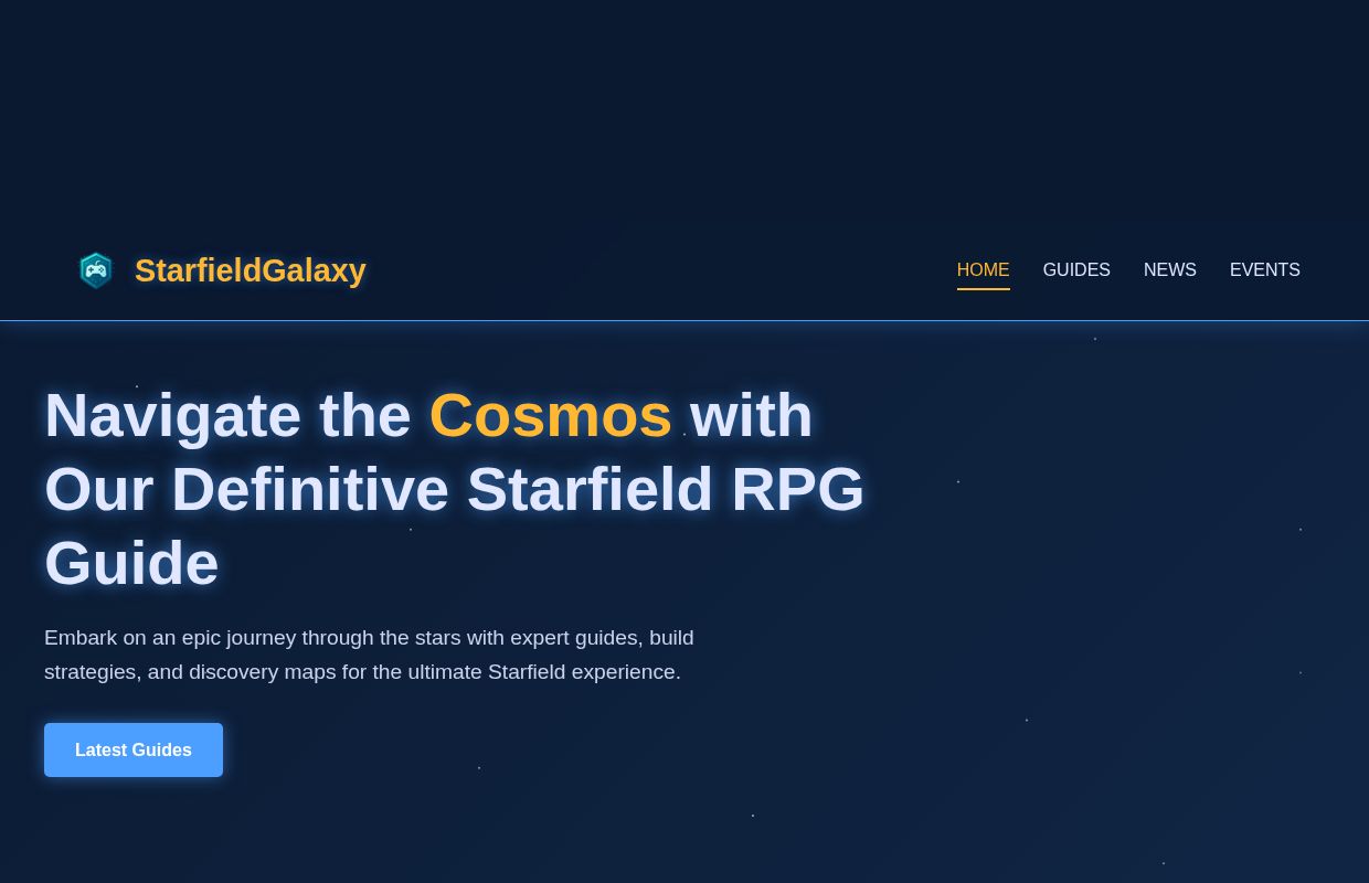 StarfieldGalaxy | Space Game News & Guides Platform