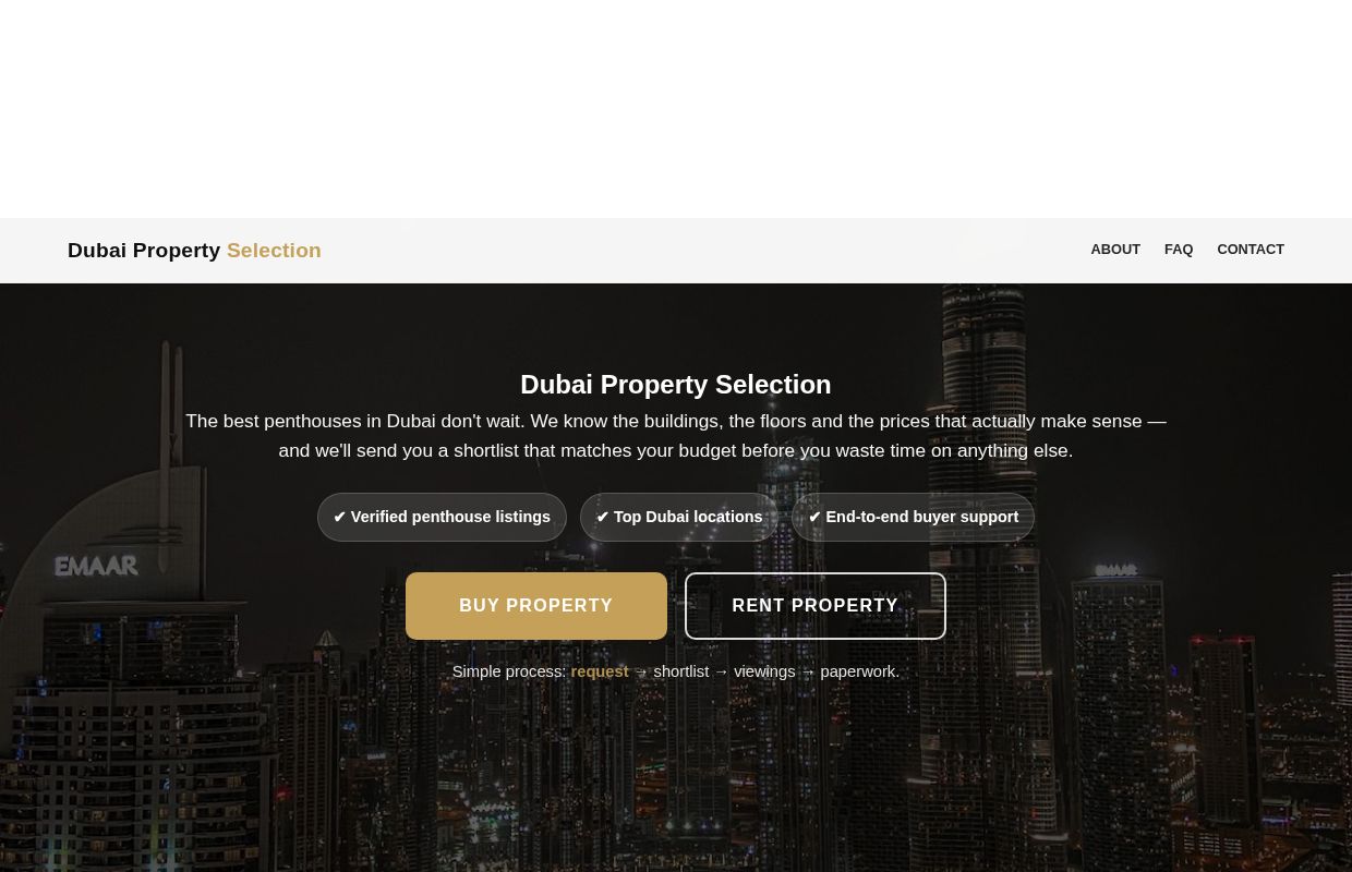 Buy Penthouse in Dubai — Luxury Penthouses for Sale | Dubai Property Selection