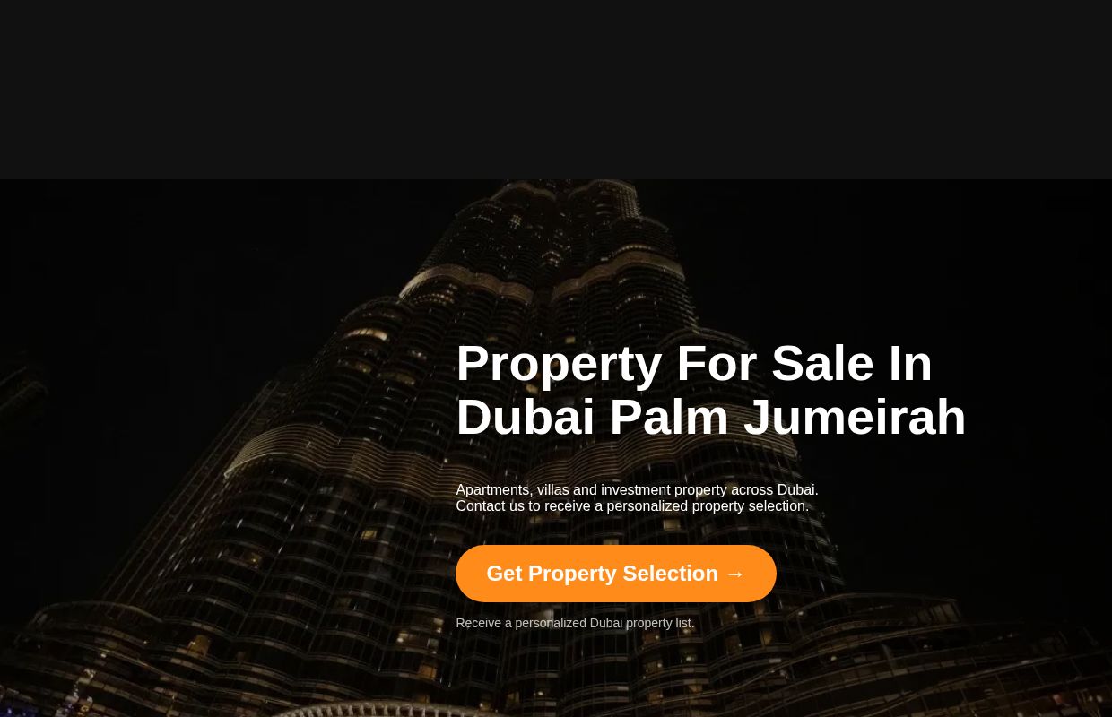 Property For Sale In Dubai Palm Jumeirah