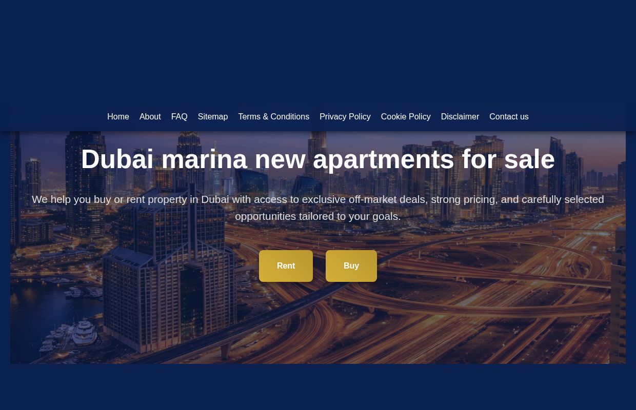 Dubai marina new apartments for sale