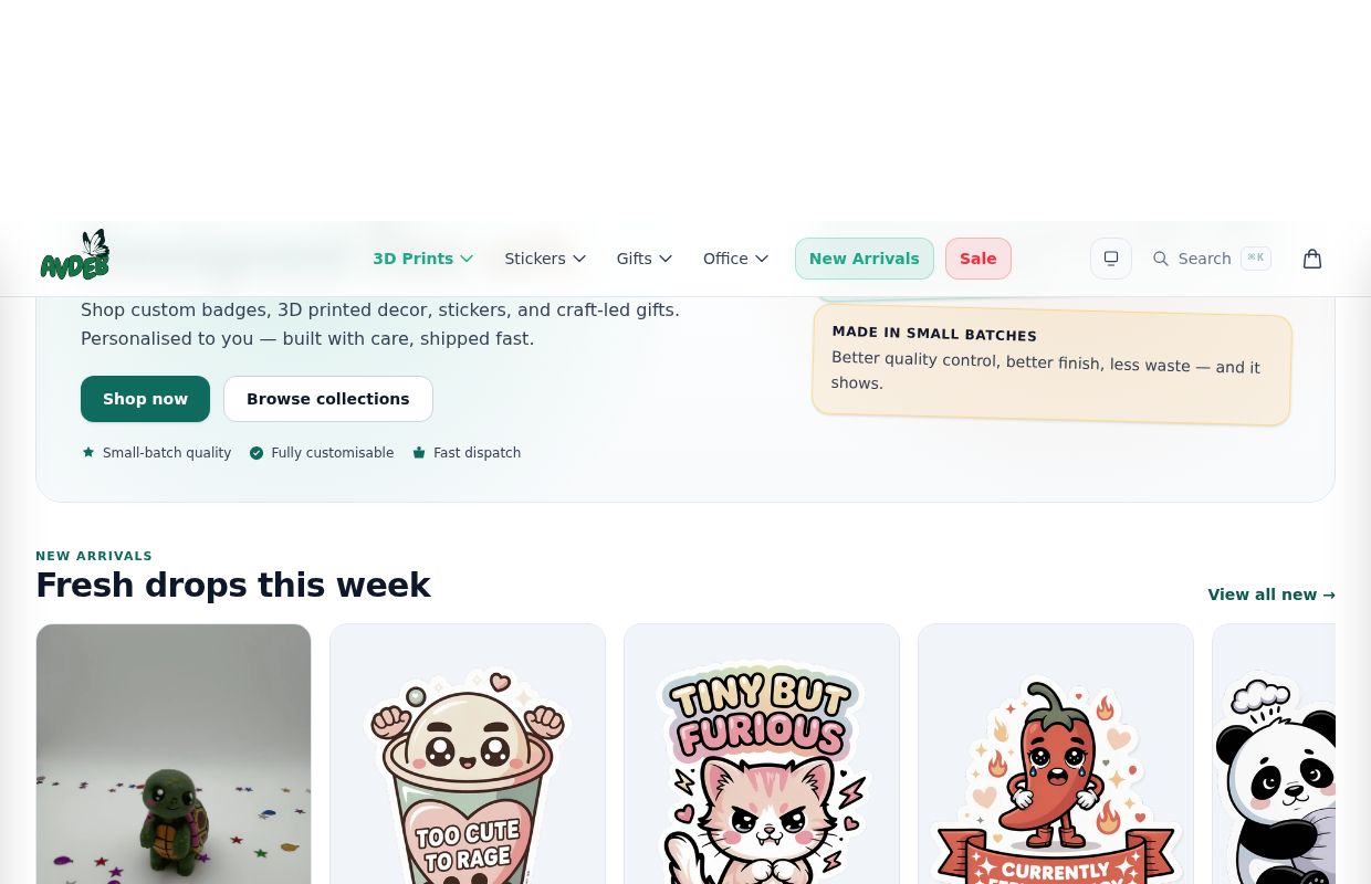 Craft + 3D Printed Personalization | AVDEB