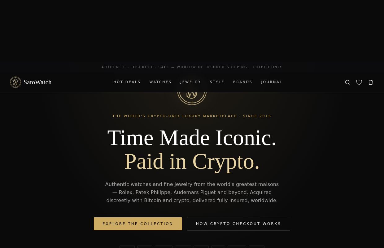 SatoWatch | The Crypto Luxury Marketplace