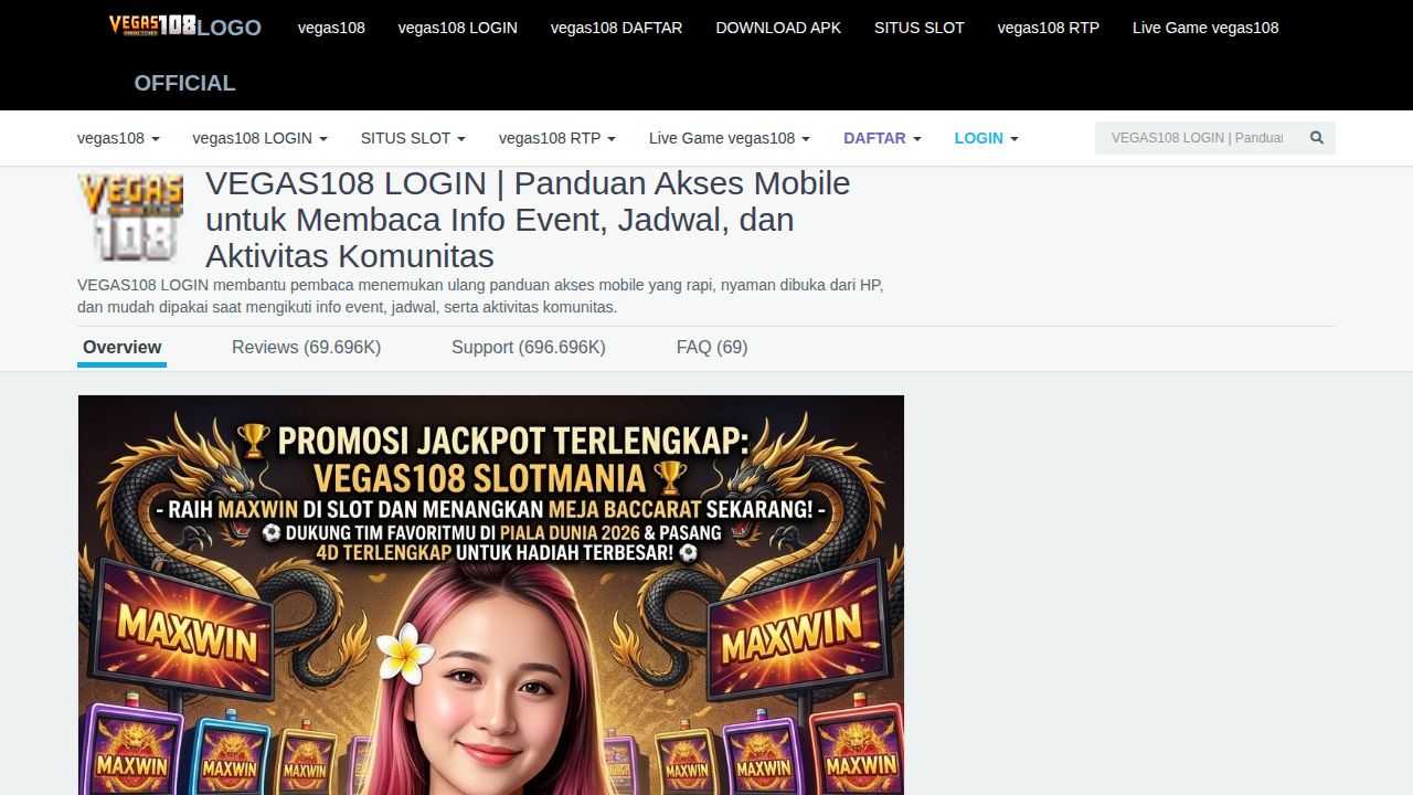 VEGAS108 LOGIN | Panduan Akses Mobile untuk Membaca Info Event, Jadwal, dan Aktivitas Komunitas