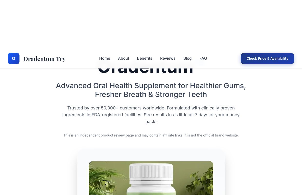 Oradentum | Advanced Oral Health Supplement