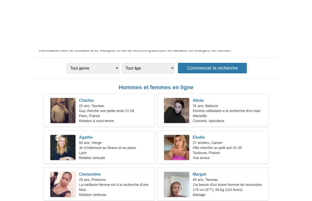 Site de rencontre gratuit | France