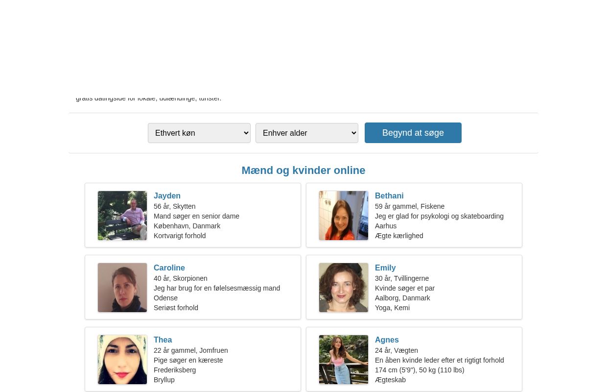 Gratis datingside | Danmark