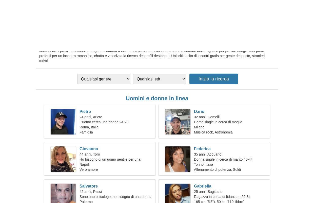 Sito di incontri gratis | Italia