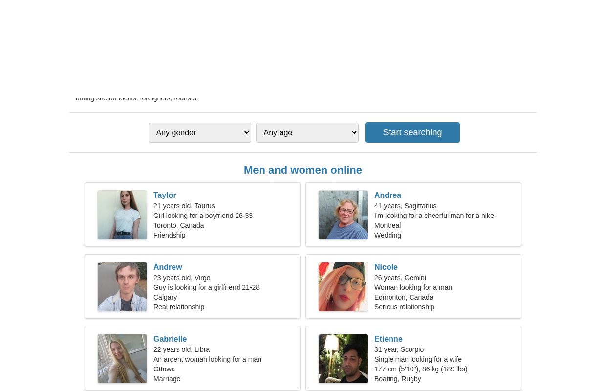 Free Dating Site | Canada
