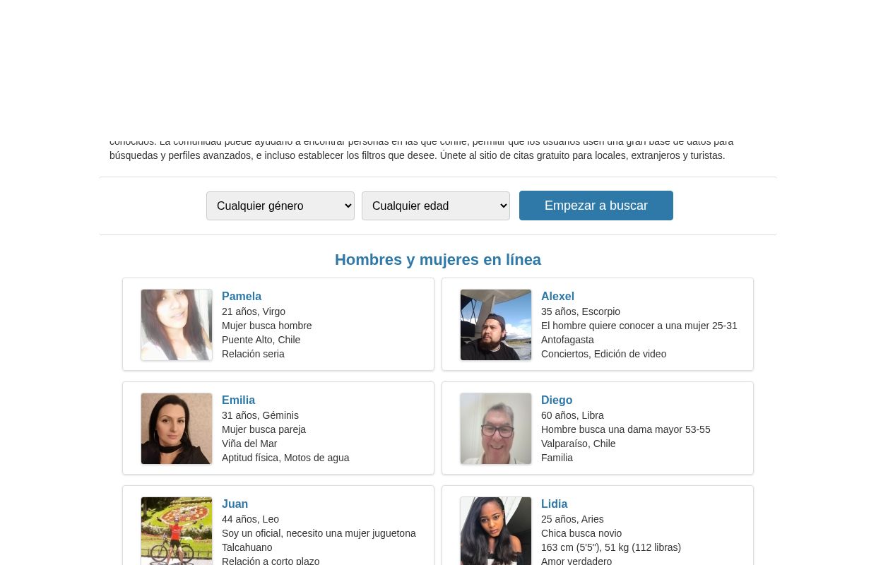 Sitio de citas gratis | Chile