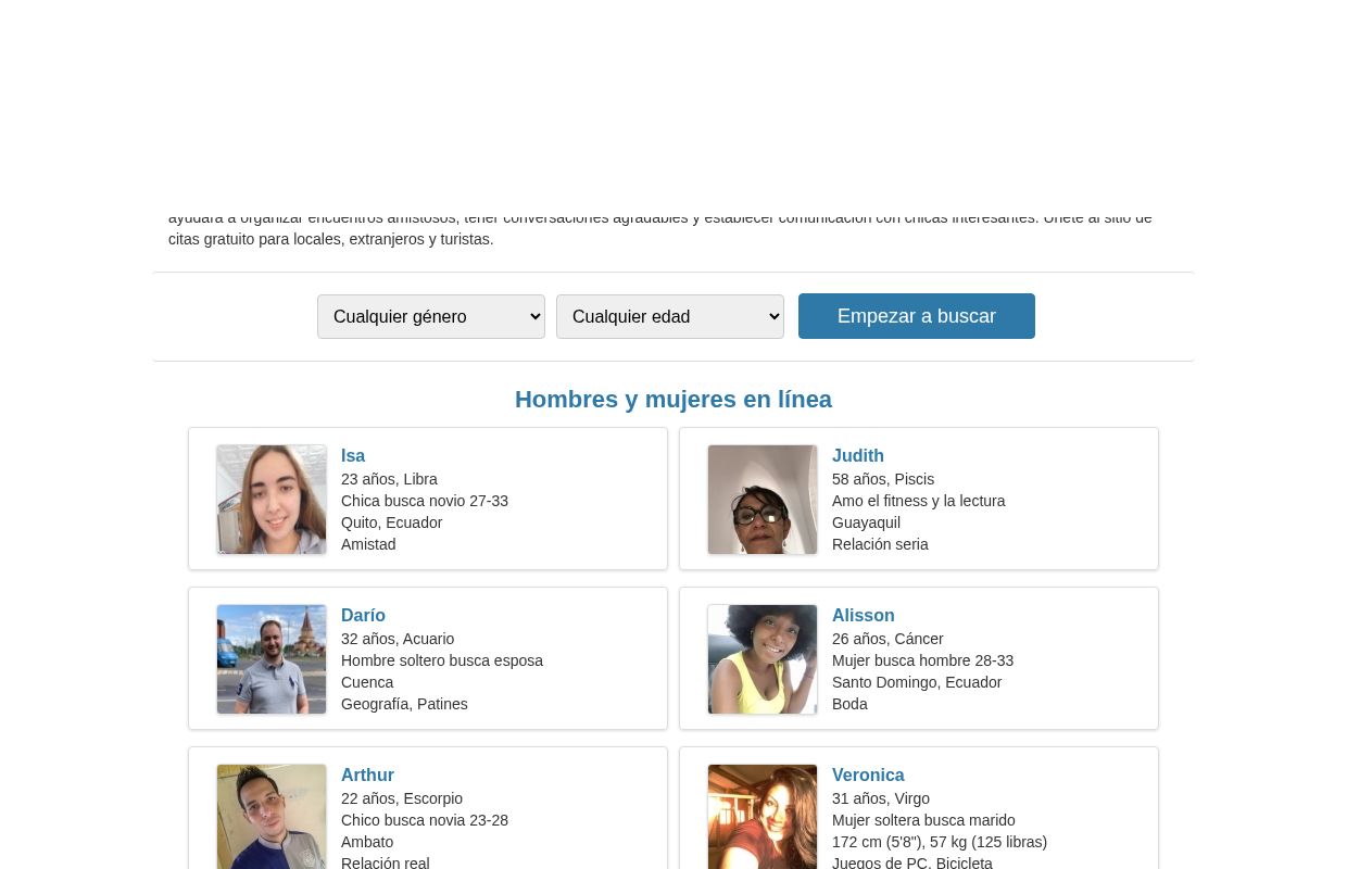 Sitio de citas gratis | Ecuador