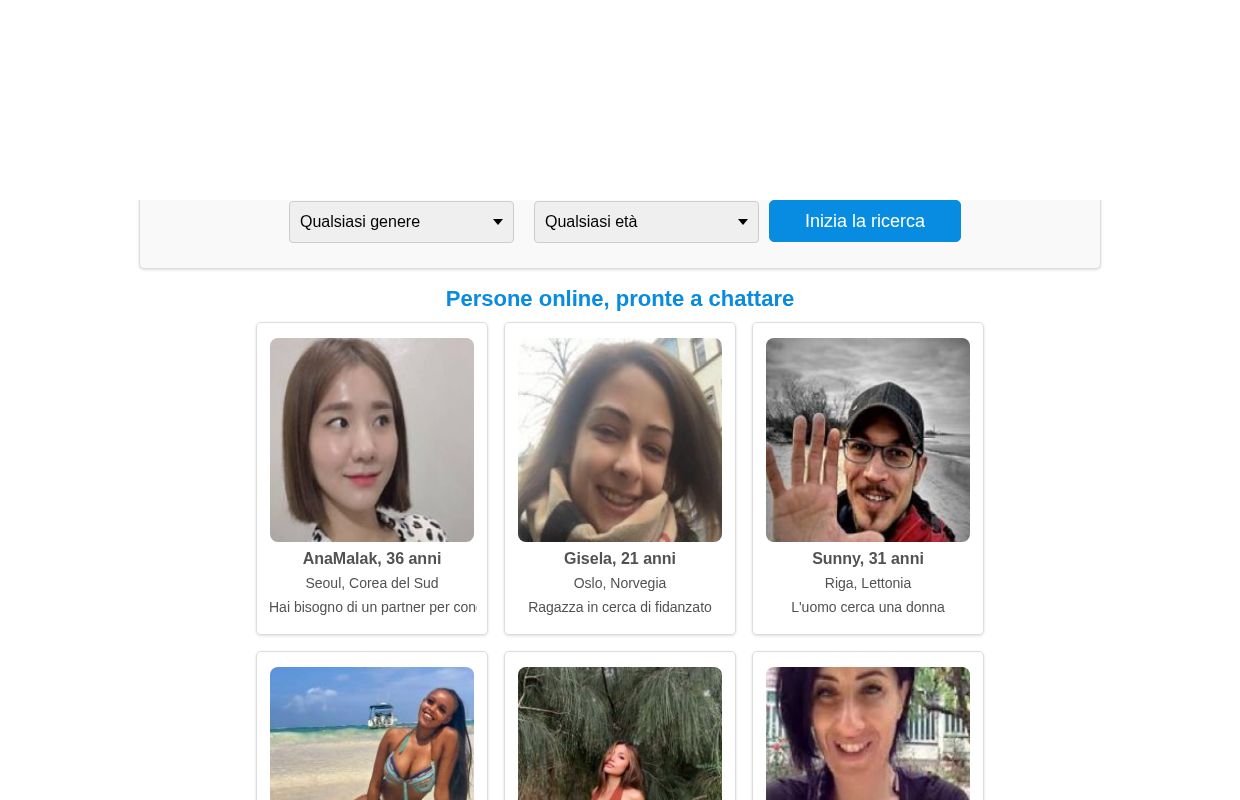 Incontri online gratuiti in tutto il mondo