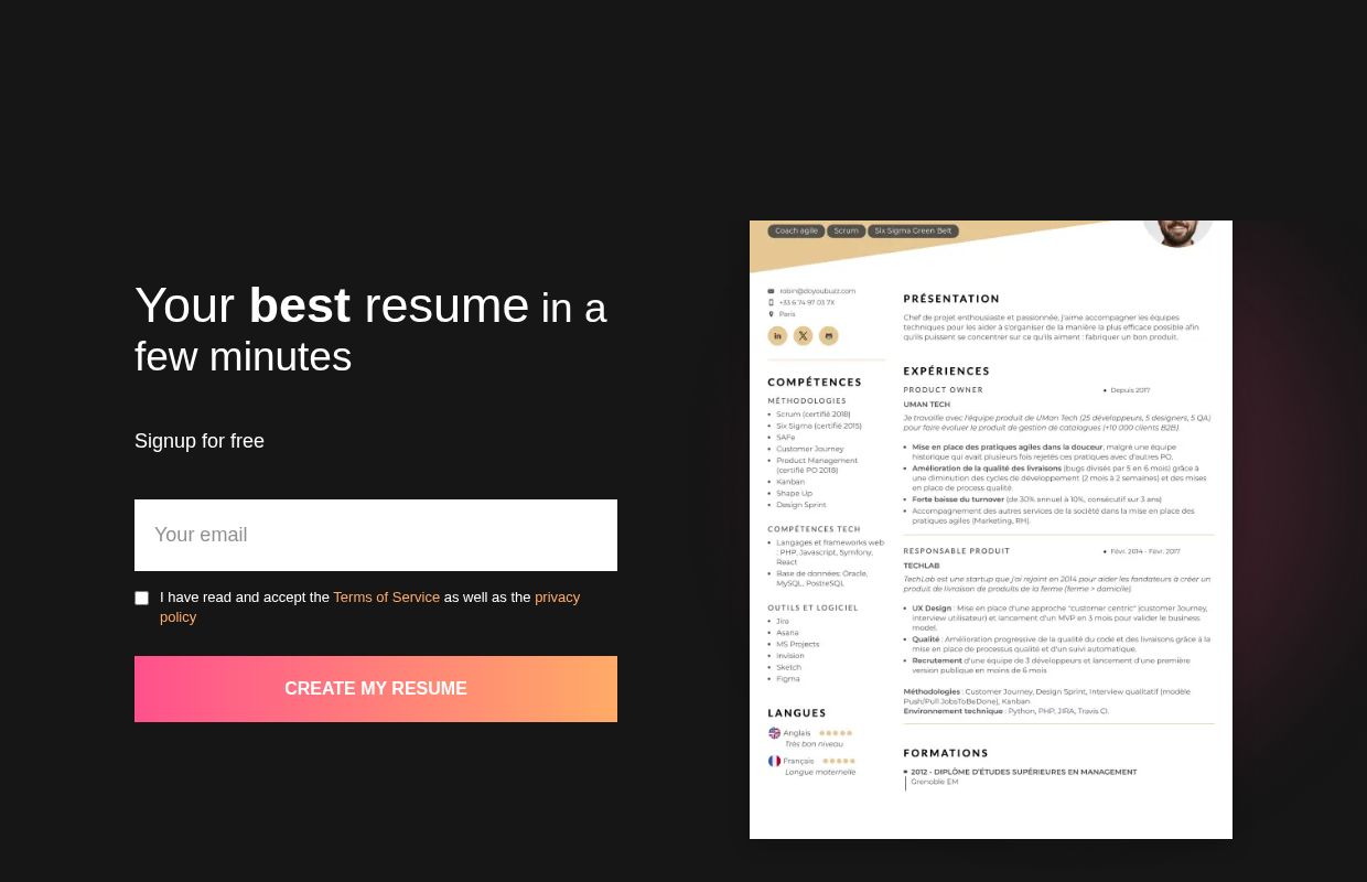 DoYouBuzz - Faire son CV facilement avec notre outil de création de CV en ligne
