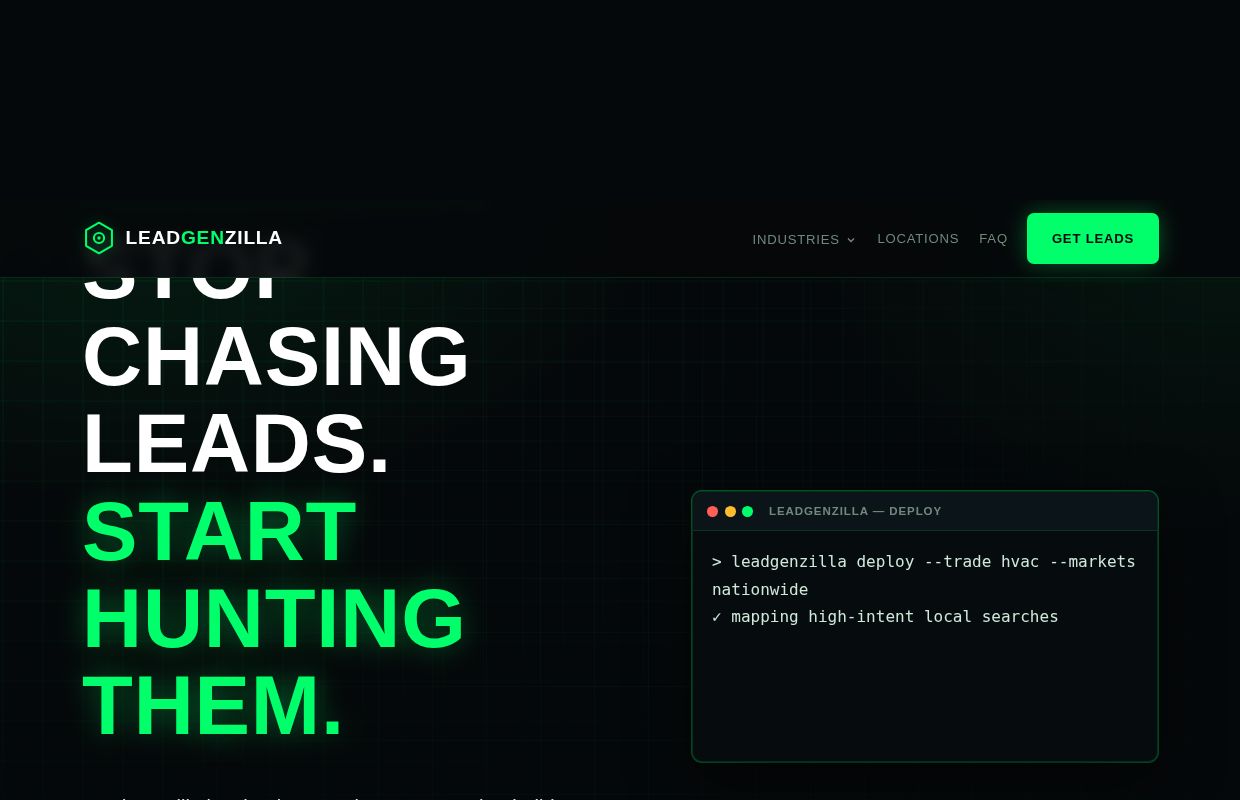 LeadGenZilla | Lead Generation for Local Service Businesses