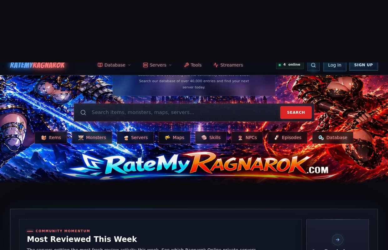 Ragnarok Online Server Rankings & Database 2026 | RMR