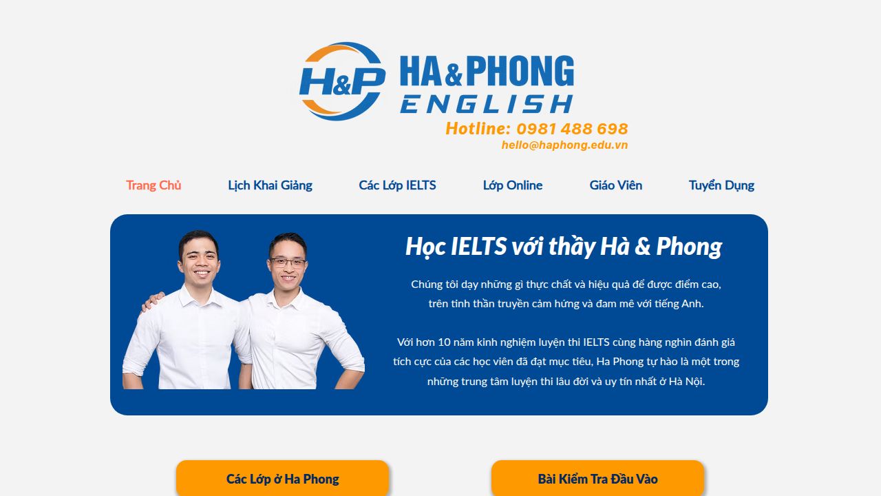 Trung tâm Ha Phong | Luyện Thi IELTS Hà Nội