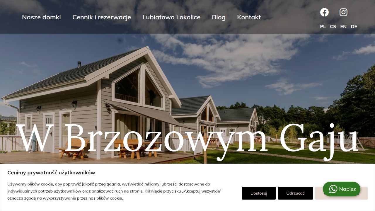 Nasze domki - W Brzozowym Gaju - domki Lubiatowo