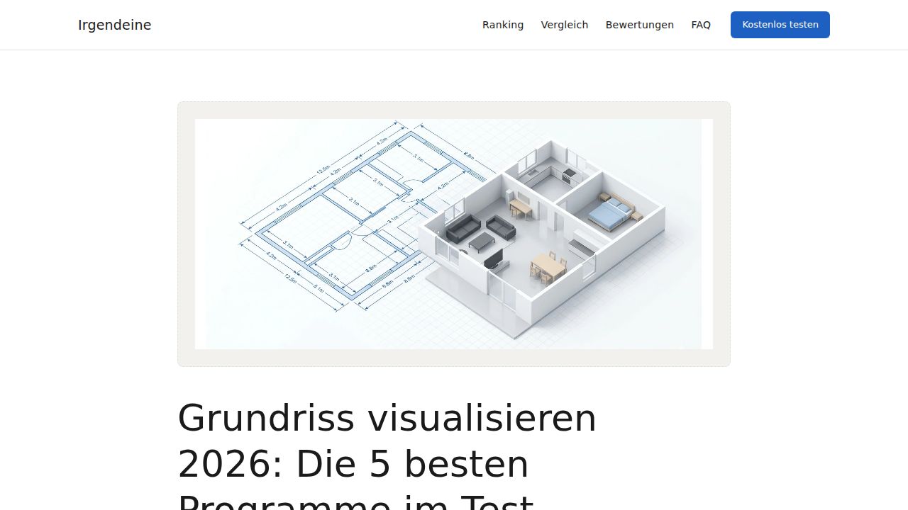 Grundriss visualisieren 2026: Die 5 besten Programme im Test