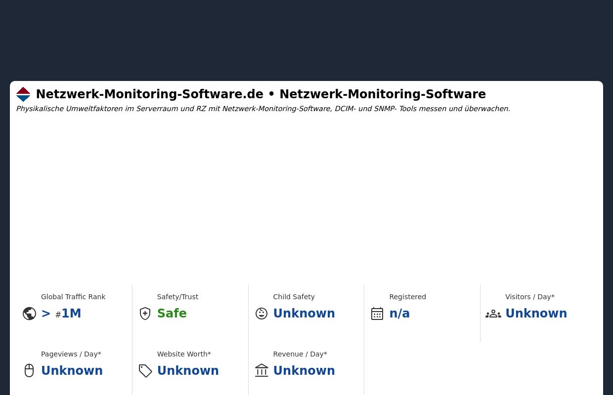 Netzwerk-Monitoring-Software.de - Environmental Monitoring mit Netzwerk-Monitoring-Software