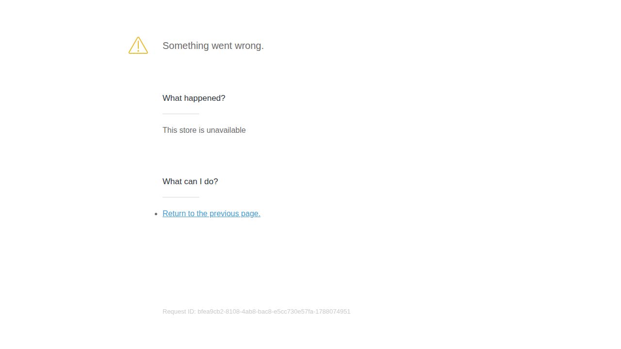 This store is unavailable