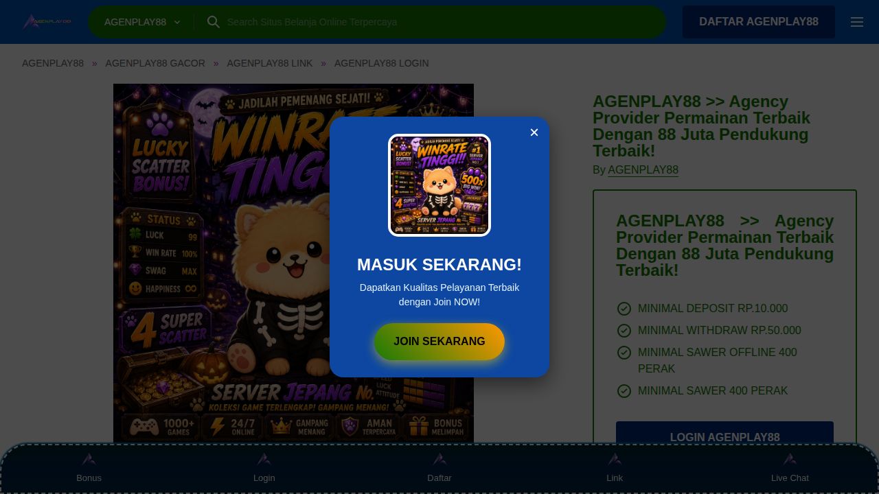 AGENPLAY88 >> Agency Provider Permainan Terbaik Dengan 88 Juta Pendukung Terbaik!