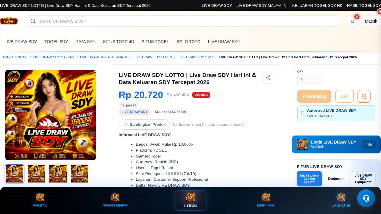LIVE DRAW SDY LOTTO | Live Draw SDY Hari Ini & Data Keluaran SDY Tercepat 2026