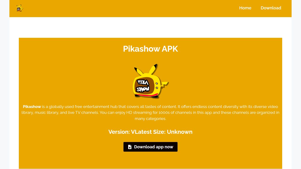 pikashow APK download for Android - Safe Indian Install