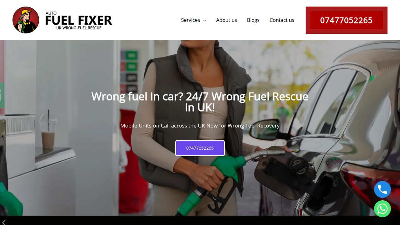 Wrong Fuel Recovery UK | 24/7 Auto Fuel Fixer