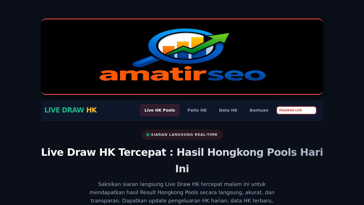 Live Draw HK : Result Hk Malam ini & Live HK Tercepat
