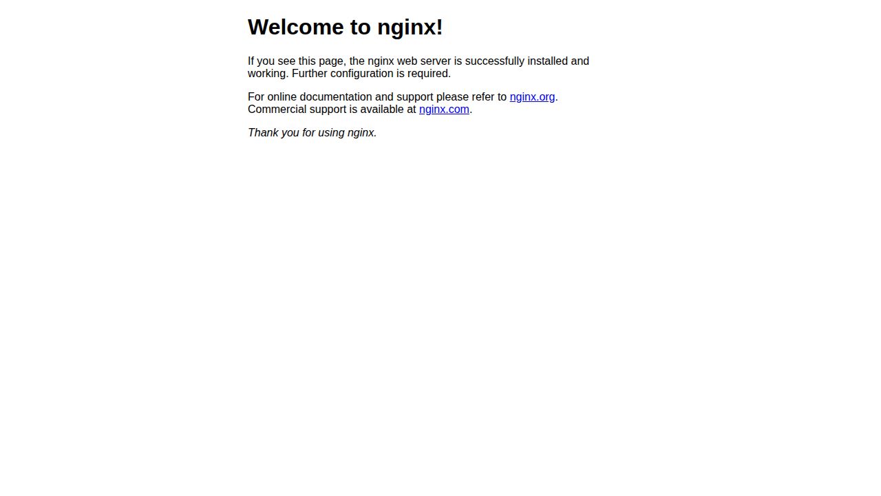 Welcome to nginx!