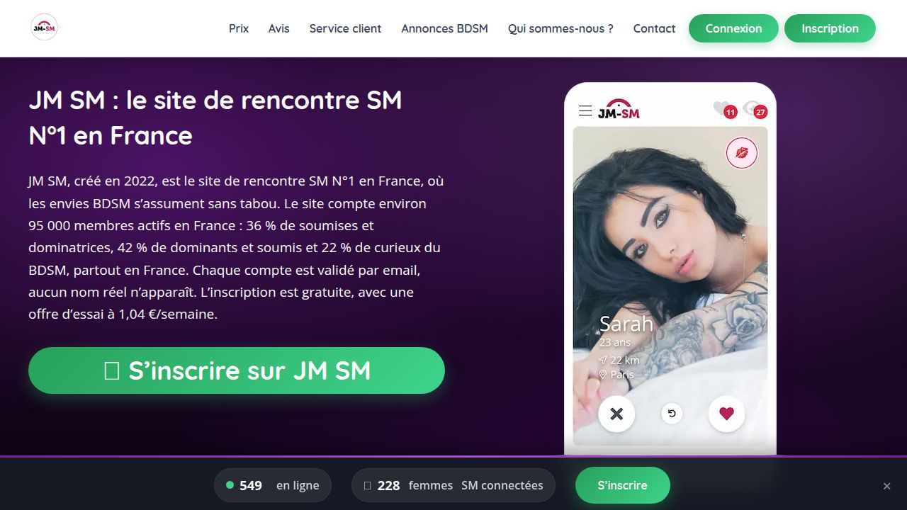 JM SM – Le site de rencontre SM N°1 en France