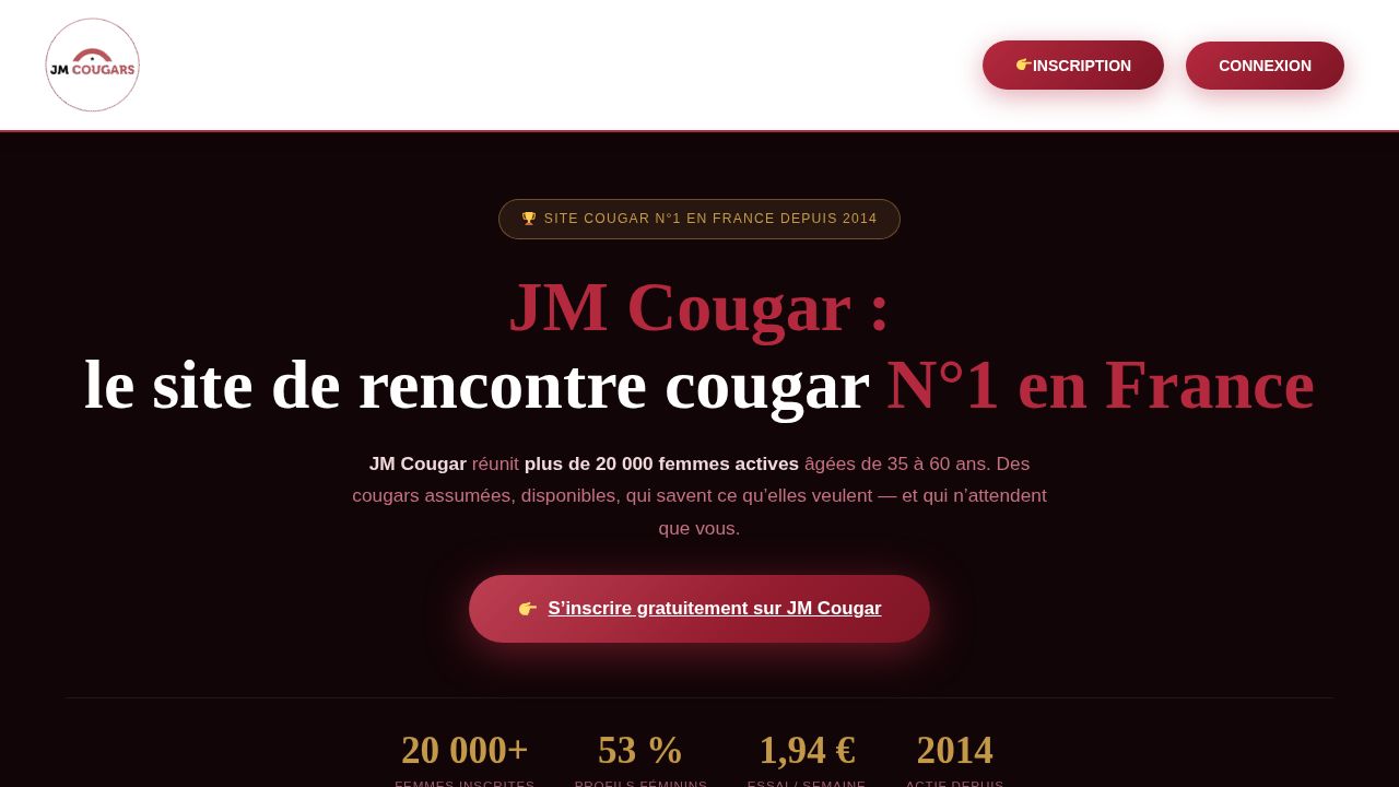 JM Cougar - Site cougar n°1 en France (2026)