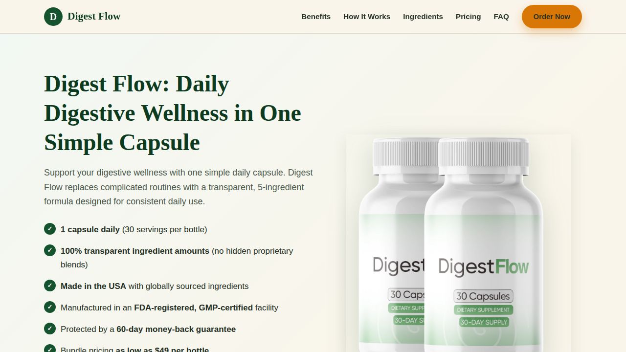 Digest Flow: Digest Flow Official Site | Save 40% On Digestive Health