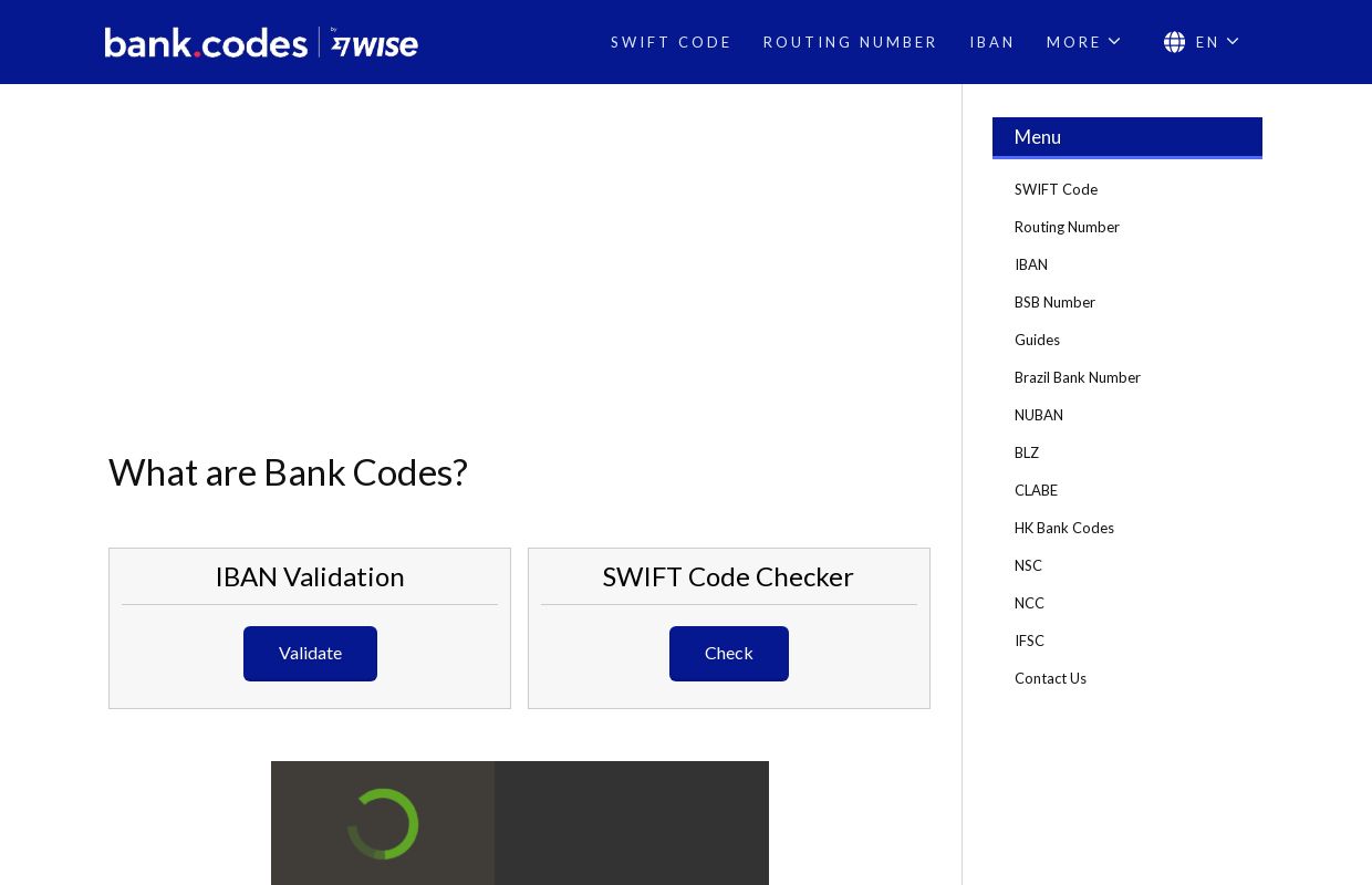 Bank Codes & IBAN Lookup Search