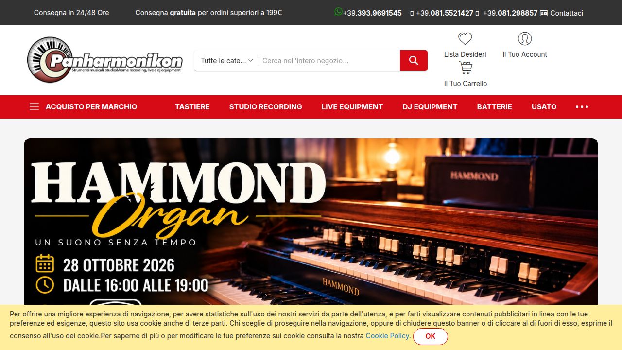 Panharmonikon.net - Strumenti Musicali a Napoli - Live e Studio, DJ Equipment, P.A.